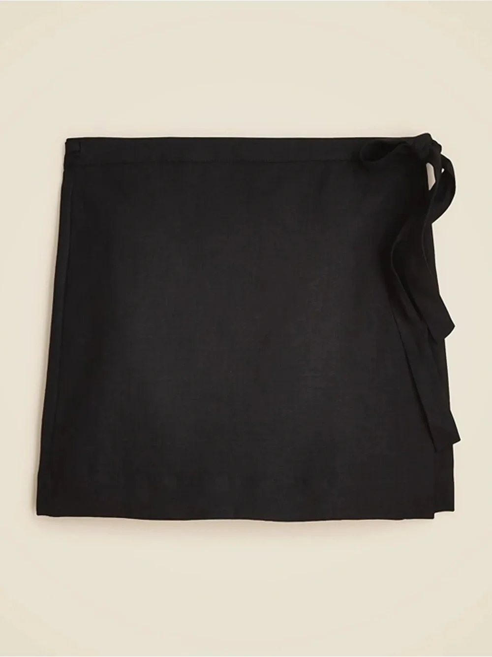 J.Crew Black Linen Wrap Skirt 8 NWOT